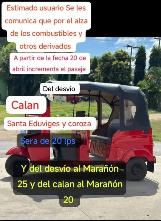 Suben los pasajes de mototaxi a partir del 20 de abril